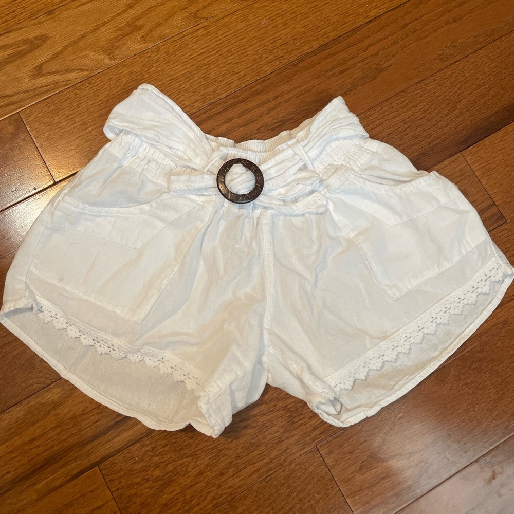 White cotton shorts